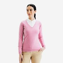 Damen V-Ausschnit Golf Pullover - MW100 rosa