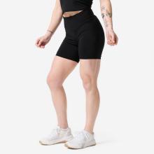 Scrunch-Shorts Damen - schwarz