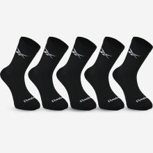 Sportsocken Erwachsene hoch 5er-Pack - schwarz