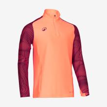 Damen/Herren Fußball Sweatshirt 1/2-Zip - VIRALTO Wavy Club orange/dunkelrot