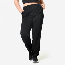 Jogginghose Damen gerader Schnitt warm bequem - schwarz