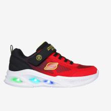 Fitnessschuhe Sneaker Kinder leuchtend - rot/schwarz