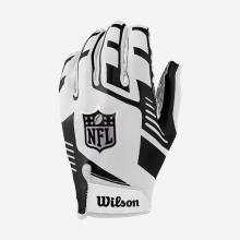 Damen/Herren Stretch-Handschuhe American Football - Wilson NFL weiß/schwarz