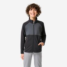Trainingsjacke Kinder warm atmungsaktiv - schwarz/grau