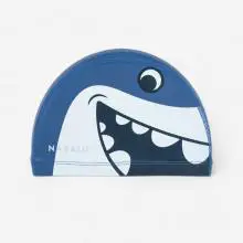 Badekappe Stoff beschichtet Größe S - Shark blau