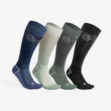 Reitsocken extradünn 4er-Set Erwachsene blau/grün/rosa
