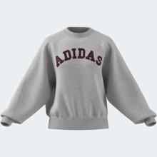 Sweatshirt Damen Rundhals Baumwolle - grau