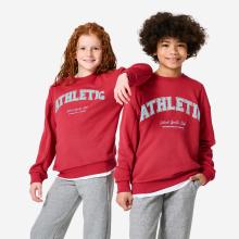 Sweatshirt Kinder Rundhals Molton warm - bedruckt rot
