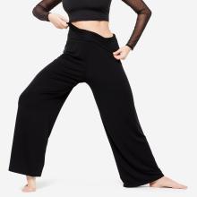 Tanzhose Damen Modern Dance fließend weit - schwarz