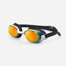 Schwimmbrille verspiegelt Anti-Beschlag Einheitsgröße - BFit schwarz/orange