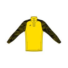 Kinder Fußball Sweatshirt 1/2-Zip - Club Wavy gelb/schwarz