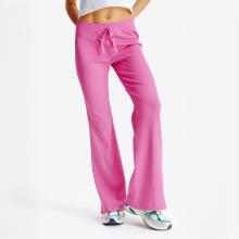 Leggings Damen ausgestelltes Bein Kordelzug - rosa