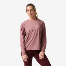 Langarmshirt Damen Yoga – hellviolett