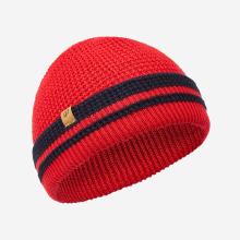 Segelmütze Damen/Herren warm winddicht 500 rot/marineblau gestreift
