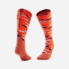 Skisocken Snowboardsocken Kinder - 500 orange mit Motiv