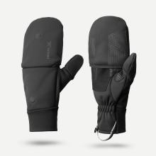 Halbhandschuhe Damen/Herren Fäustlinge winddicht warm Trekking - MT900 schwarz