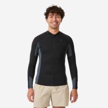 Neoprentop Rashguard langarm Herren Naturkautschuk Yulex 1,5 mm schwarz