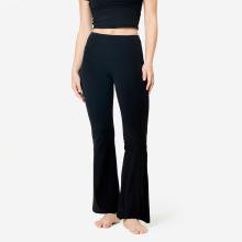 Leggings Schlaghose Yoga Pilates Damen weich – schwarz