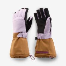 Skihandschuhe Kinder 6 – 14 Jahre warm - Ski 500 Long lila/braun