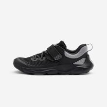 Fitnessschuhe Sneaker Kinder Klettverschluss leicht - Playful Fast schwarz/grau