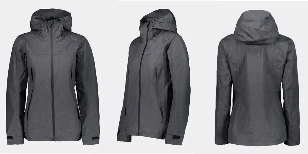 2,5-lagige Jacke, melangiert_Damen