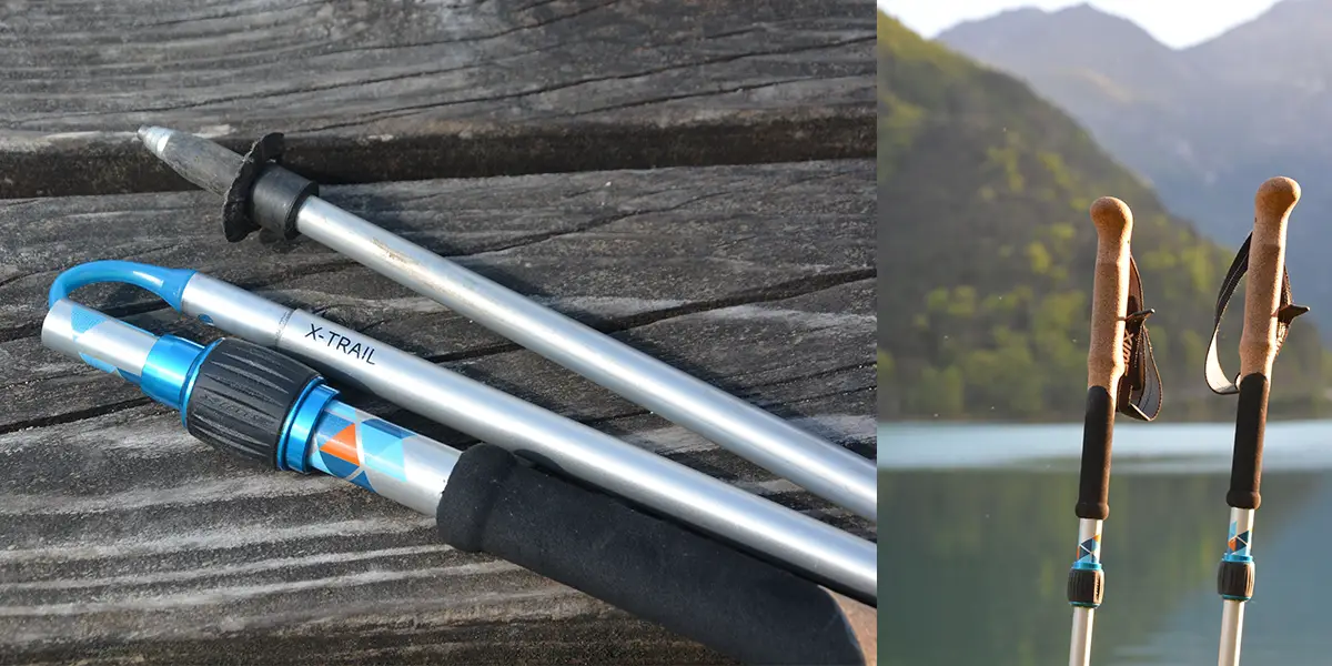 Trekkingstöcke mit verschiedenen Griffen