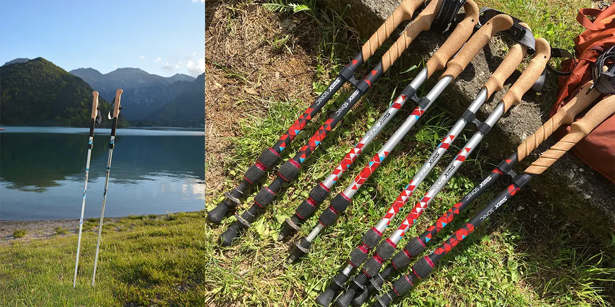 Verschiedene Trekkingstöcke