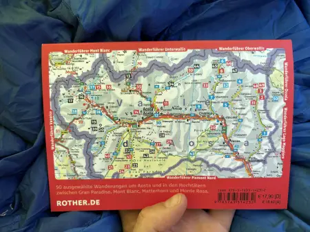 Karte auf der Umschlagrückseite