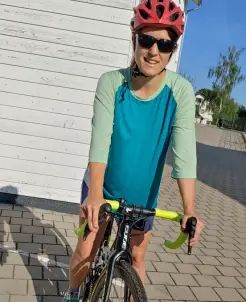 Auf dem Rennrad von vorne