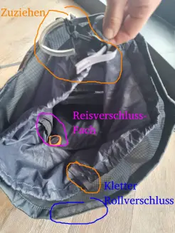 Rollverschluss offen