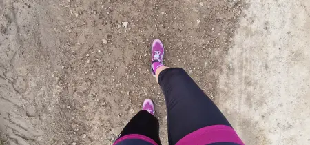 Fotos im Dunkeln konnte ich nicht machen, aber auch da bot der Schuh guten Halt