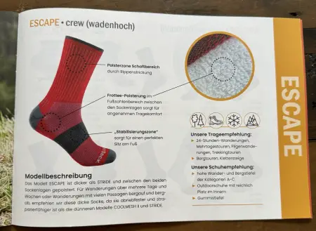 Detailbeschreibung Escape Socken