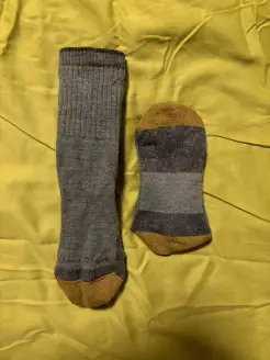 Socken von unten und oben
