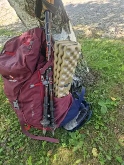 Kissen am Rucksack.